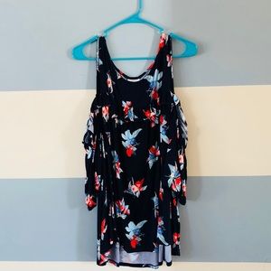 Ava & Viv cold Shoulder Floral Blouse